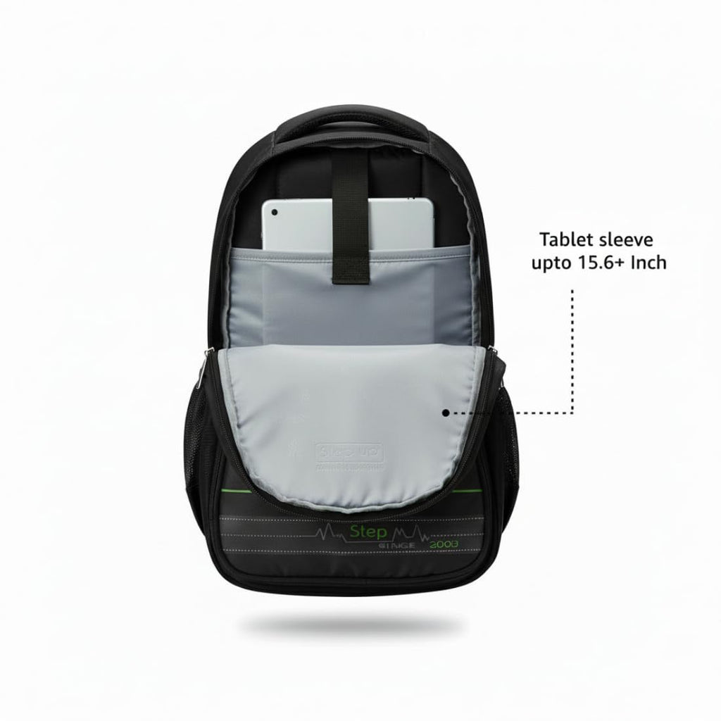 Step Up *ALL-WEATHER PLUS* 35 L Laptop Backpack with Rain Cover for Men & Unisex | Water-Resistant Nylon Backpack | Fits up to 15.6 Inch Laptop | 19 Inch Travel & College Bag..