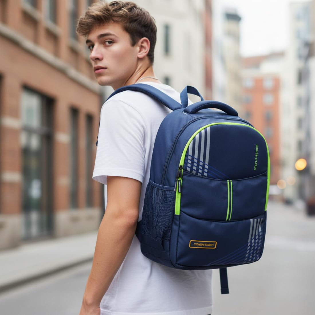 Step Up CONSISTENCY PRO 35 L Laptop Backpack for Men & Unisex | Water-Resistant Nylon Backpack | Fits up to 15.6 Inch Laptop | 19 Inch Office & College Bag..