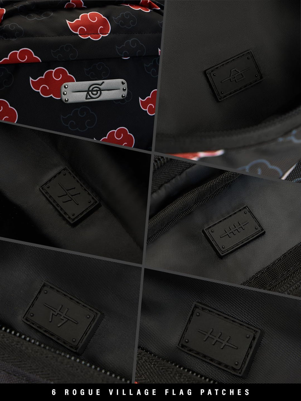 The Souled Store Naruto: Akatsuki Rogue Shinobi Adult Unisex Black 15.5L Backpacks